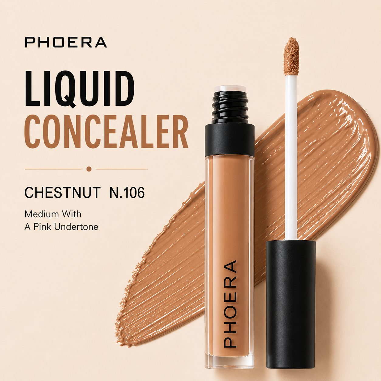 Phoera Full Coverage Liquid Concealer – Long Lasting Hydrating Creamy Concealer