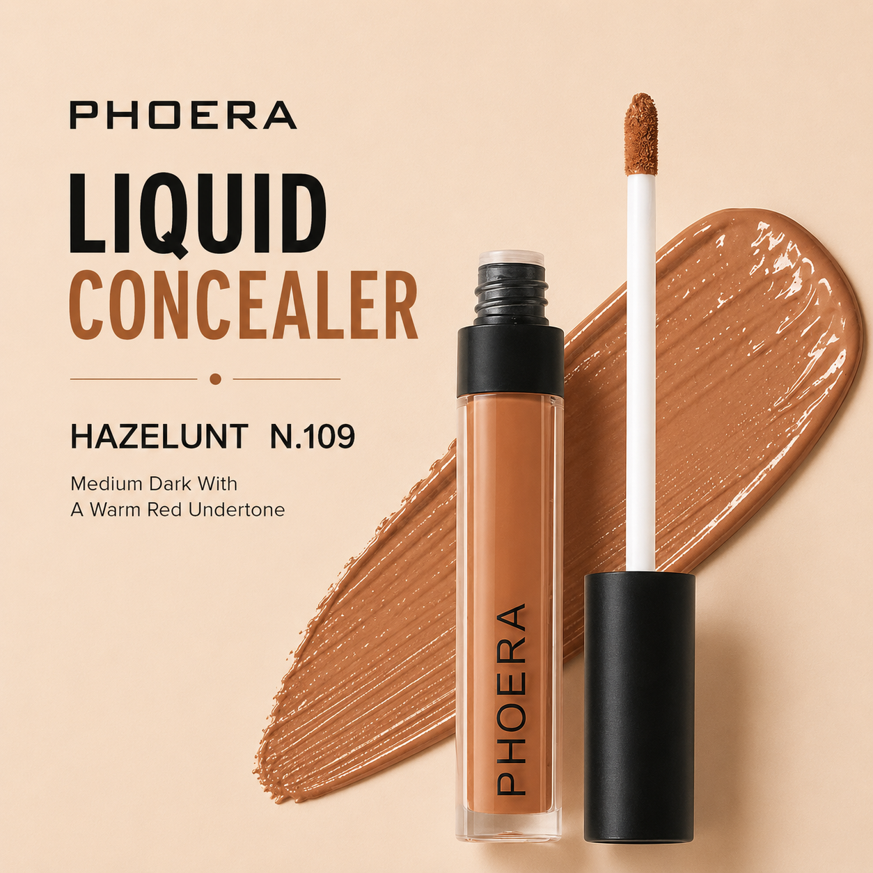 Phoera Full Coverage Liquid Concealer – Long Lasting Hydrating Creamy Concealer