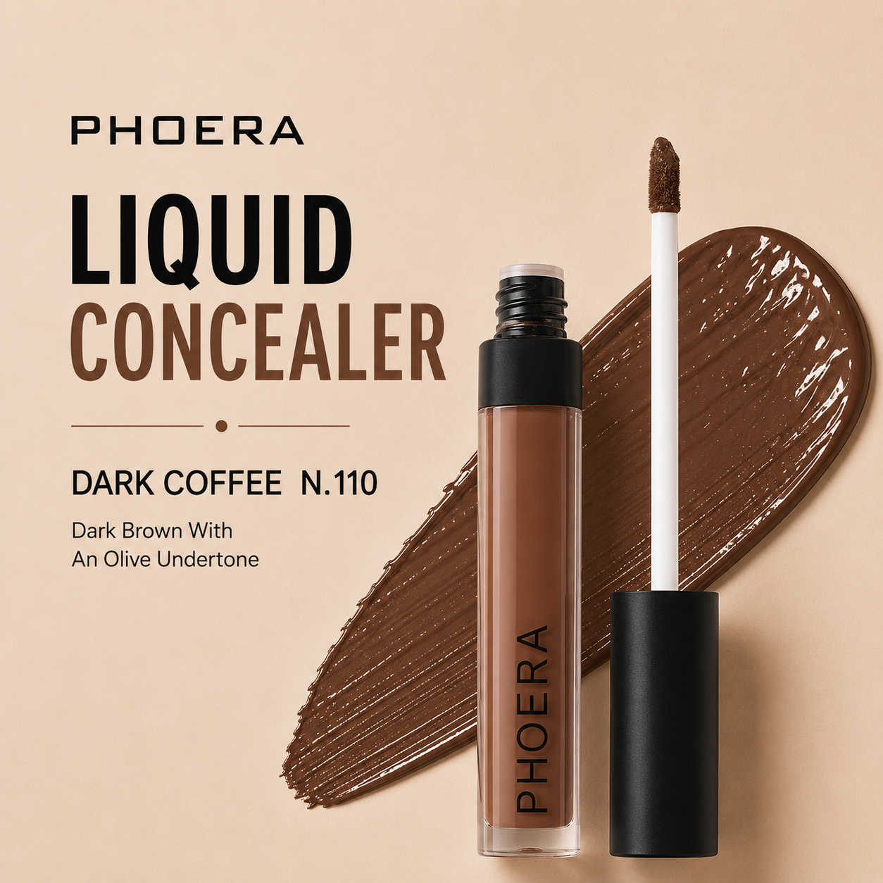 Phoera Full Coverage Liquid Concealer – Long Lasting Hydrating Creamy Concealer